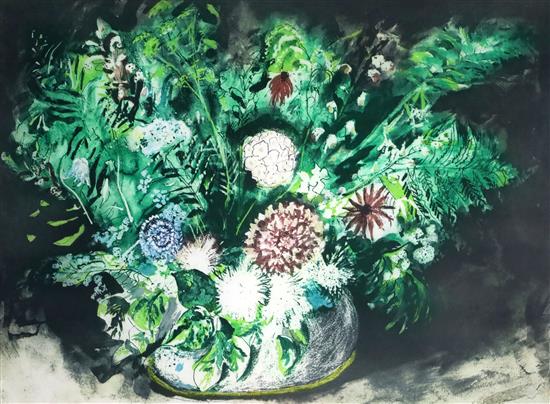 § John Piper (1903-1992) Dahlias and Ferns (L391) 17.5 x 23in.